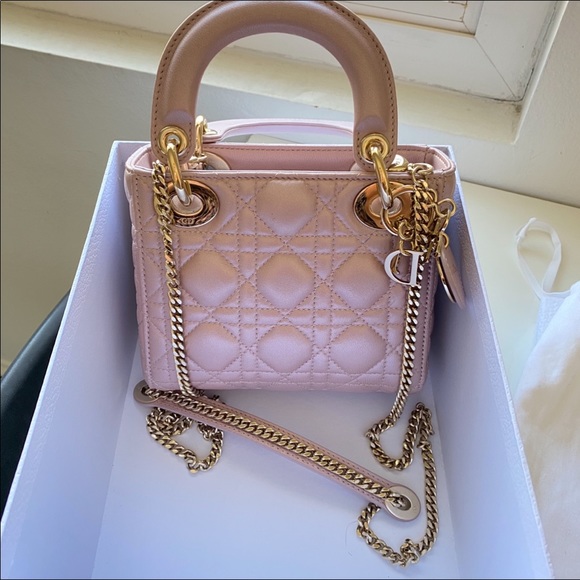 lady dior mini pearl pink